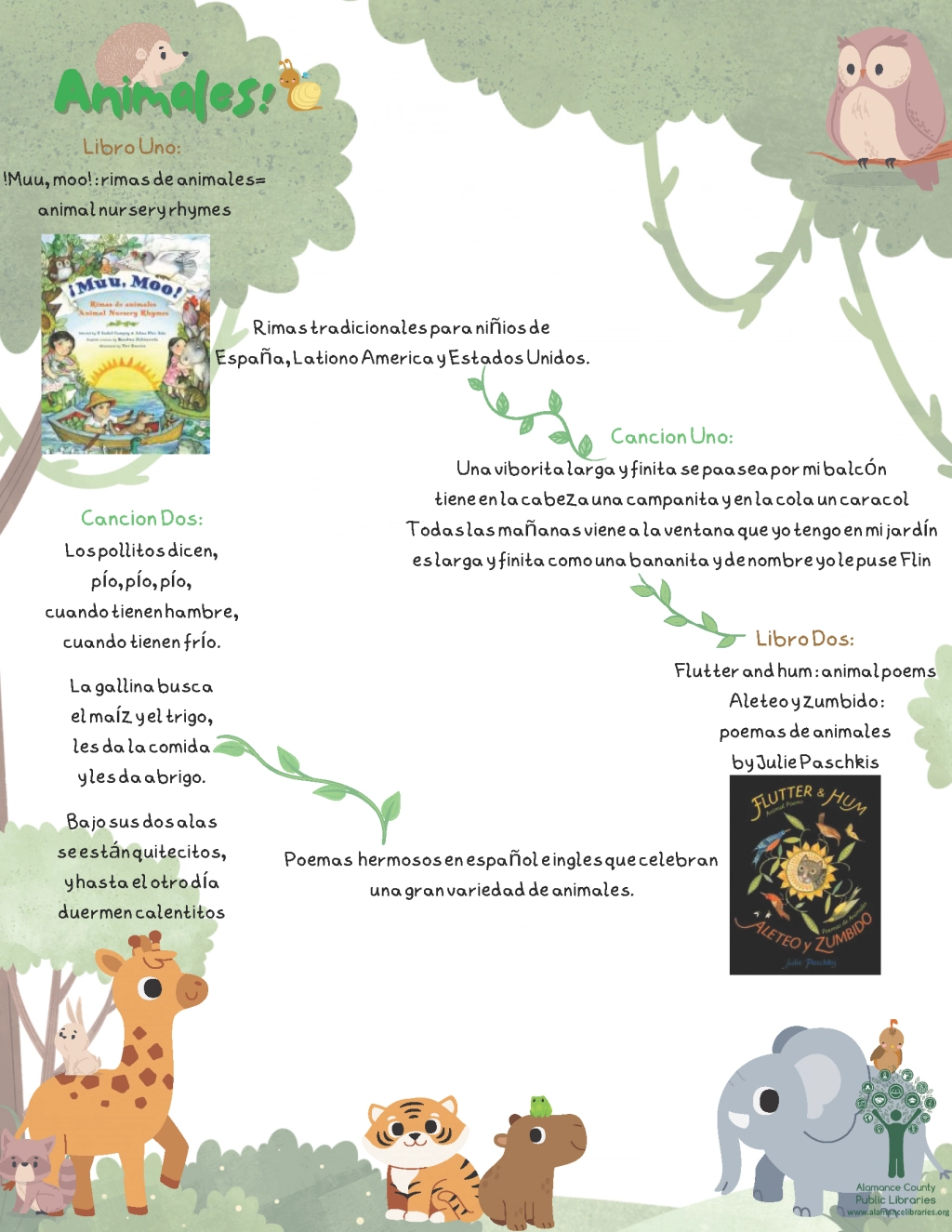 Animales Cuentos Instrucciones en Español 